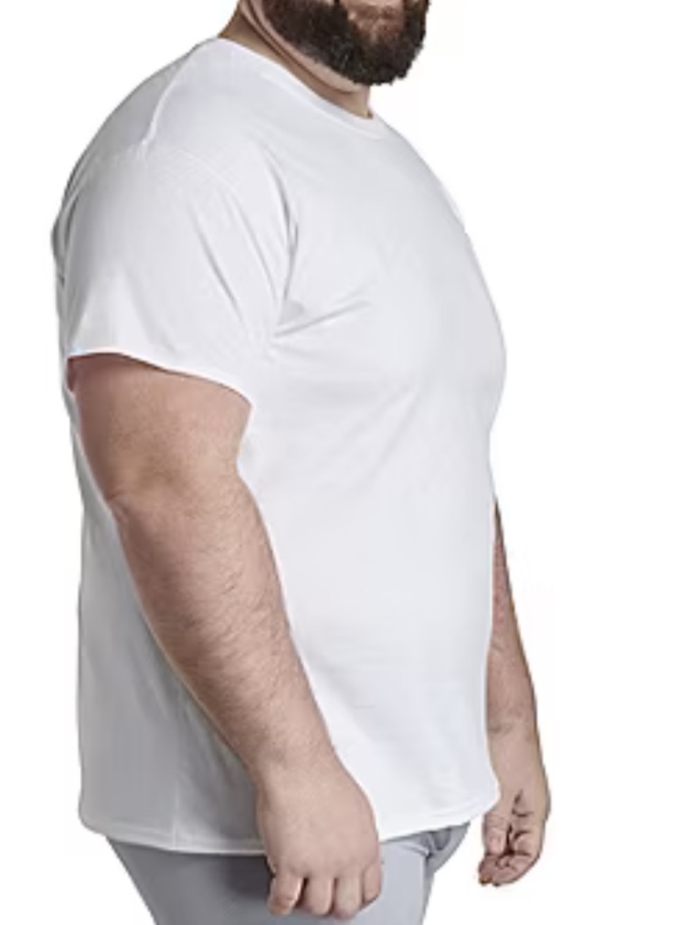 Fruit of the Loom Moisture Wicking Men’s 3XL - 6 White Crew Shirts